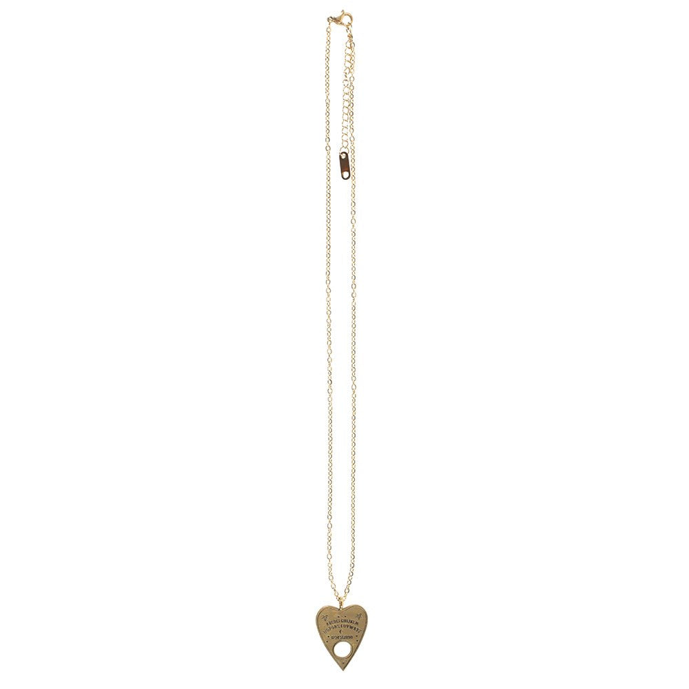 Talking Board Planchette-Halskette – goldfarbener Witchy Schmuck mit Grußkarte