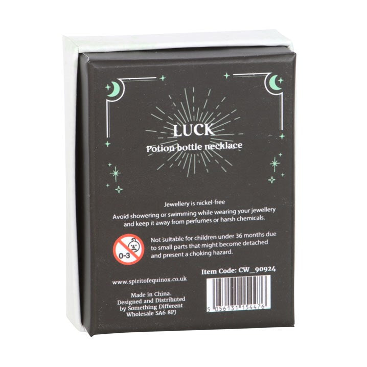 Luck Potion Aventurin-Kette – Witchy Halskette mit Kristallfläschchen