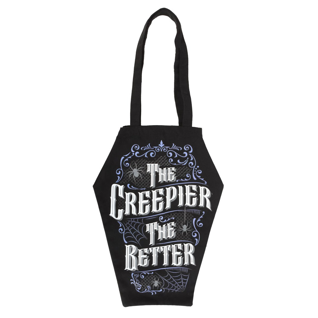 Sargförmige Tragetasche „The Creepier the Better“ – schwarze Gothic Tote Bag