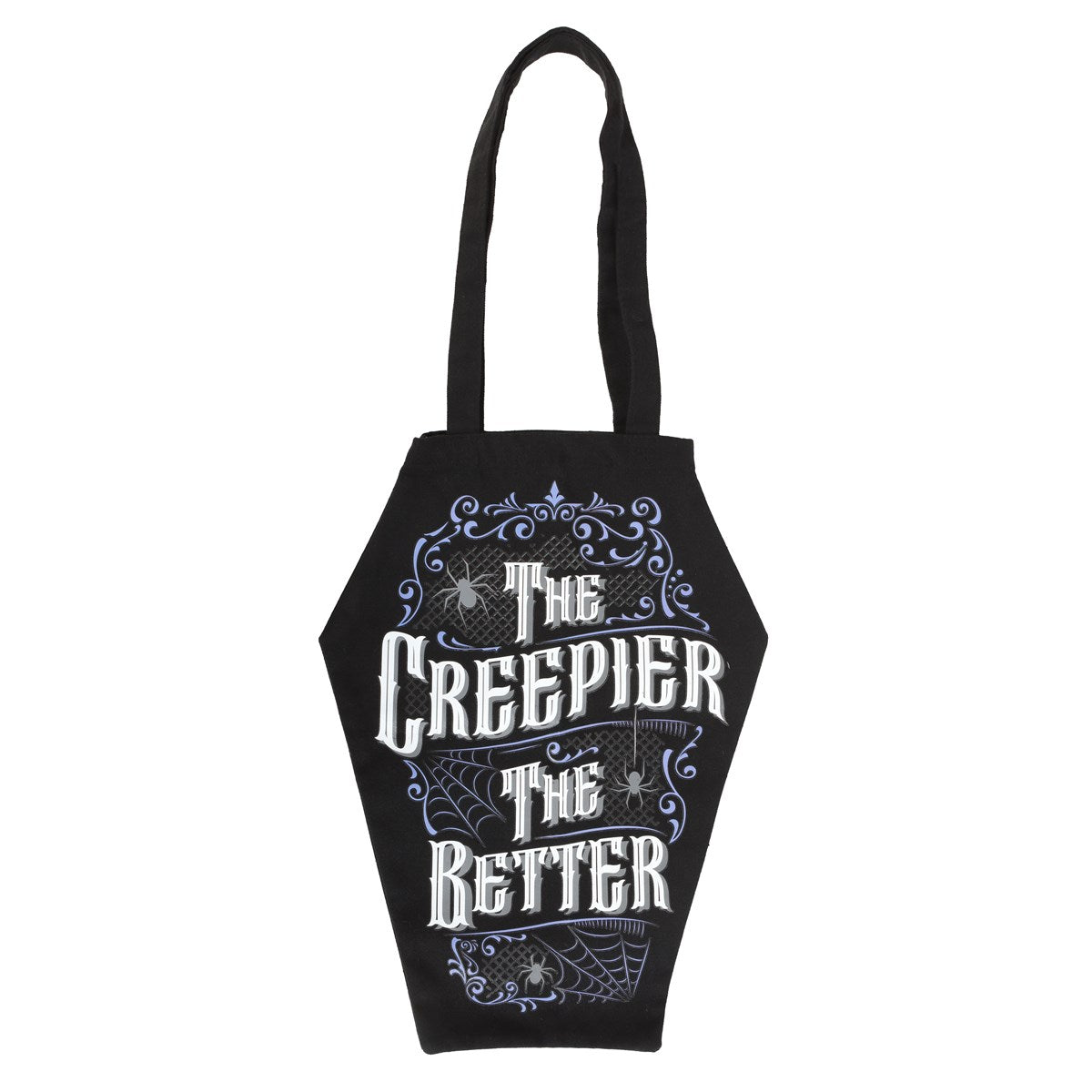 Sargförmige Tragetasche „The Creepier the Better“ – schwarze Gothic Tote Bag