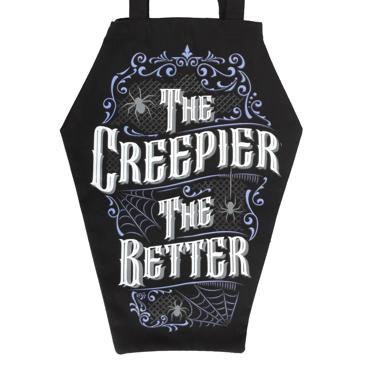 Sargförmige Tragetasche „The Creepier the Better“ – schwarze Gothic Tote Bag