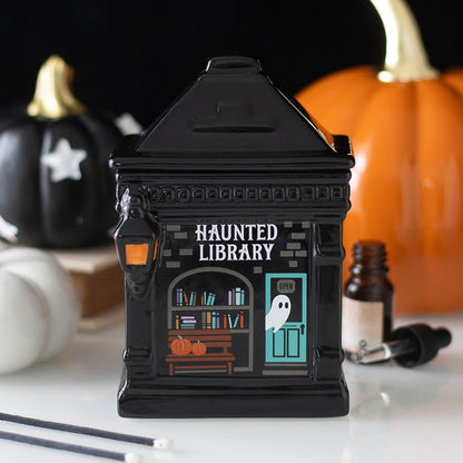 Haunted Library Keramik-Duftlampe für Duftöl – Gothic Spukhaus