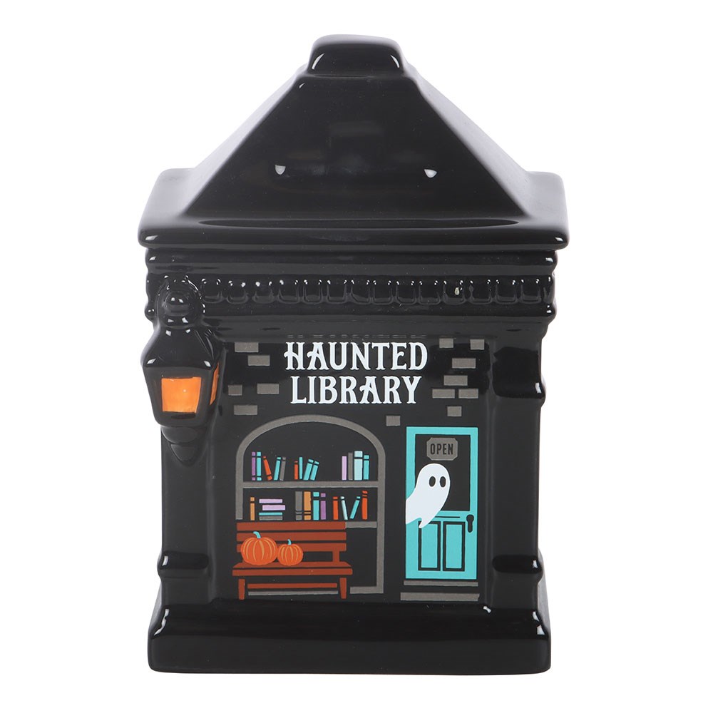 Haunted Library Keramik-Duftlampe für Duftöl – Gothic Spukhaus