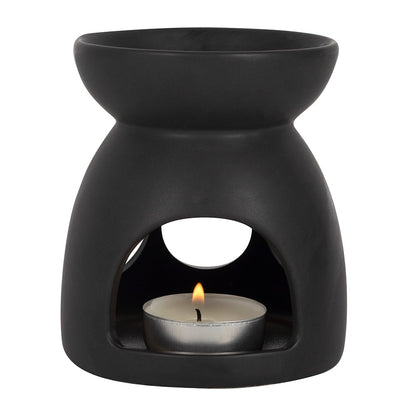 Triple Moon – schwarze Keramik-Duftlampe für Duftöl &amp; Wachs-Melts
