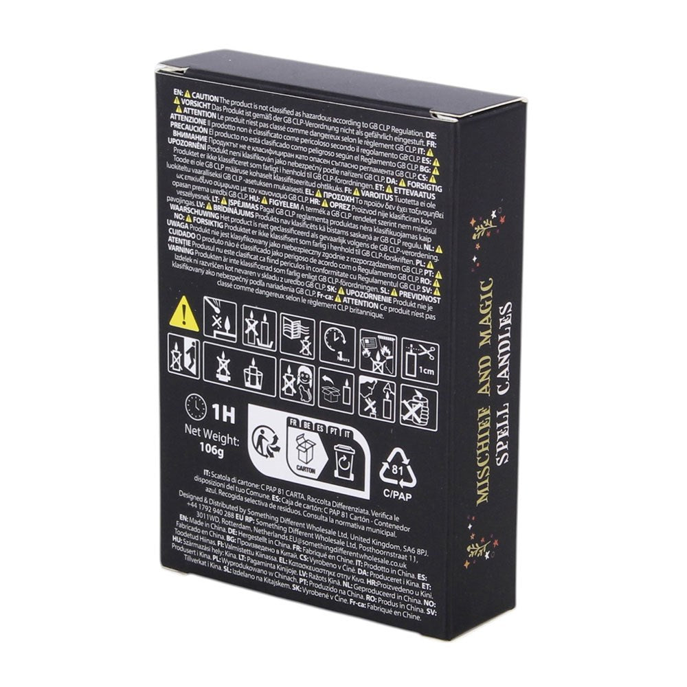 12 Ritualkerzen „Mischief &amp; Magic“ – unbeduftete Spell Candles in verschiedenen Farben