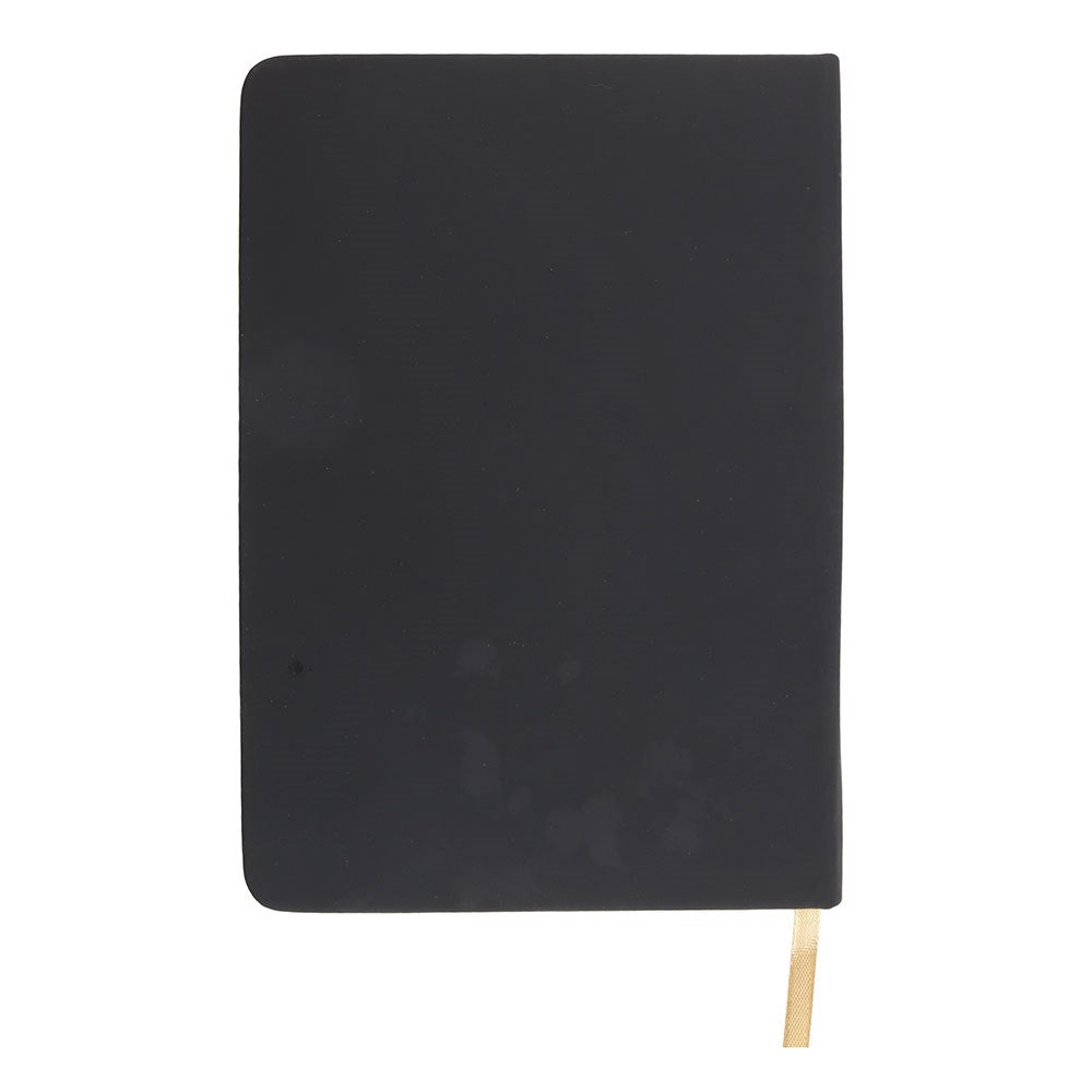 Schwarz-goldenes A5-Notizbuch „Talking Board“ – 200 linierte Seiten