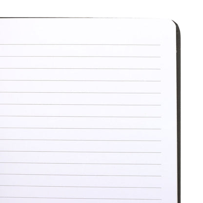 Schwarz-goldenes A5-Notizbuch „Talking Board“ – 200 linierte Seiten