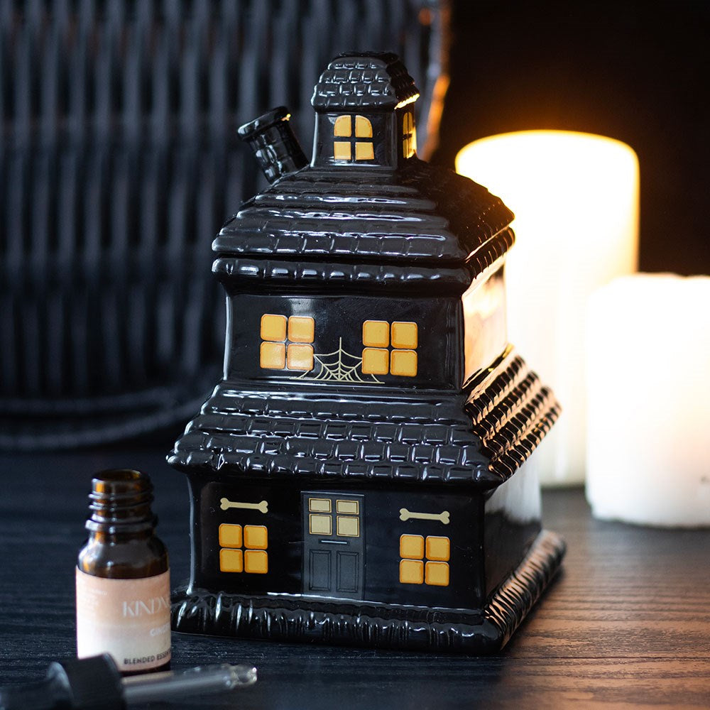 Black Haunted House – Keramik-Duftlampe für Duftöl &amp; Wachs-Melts
