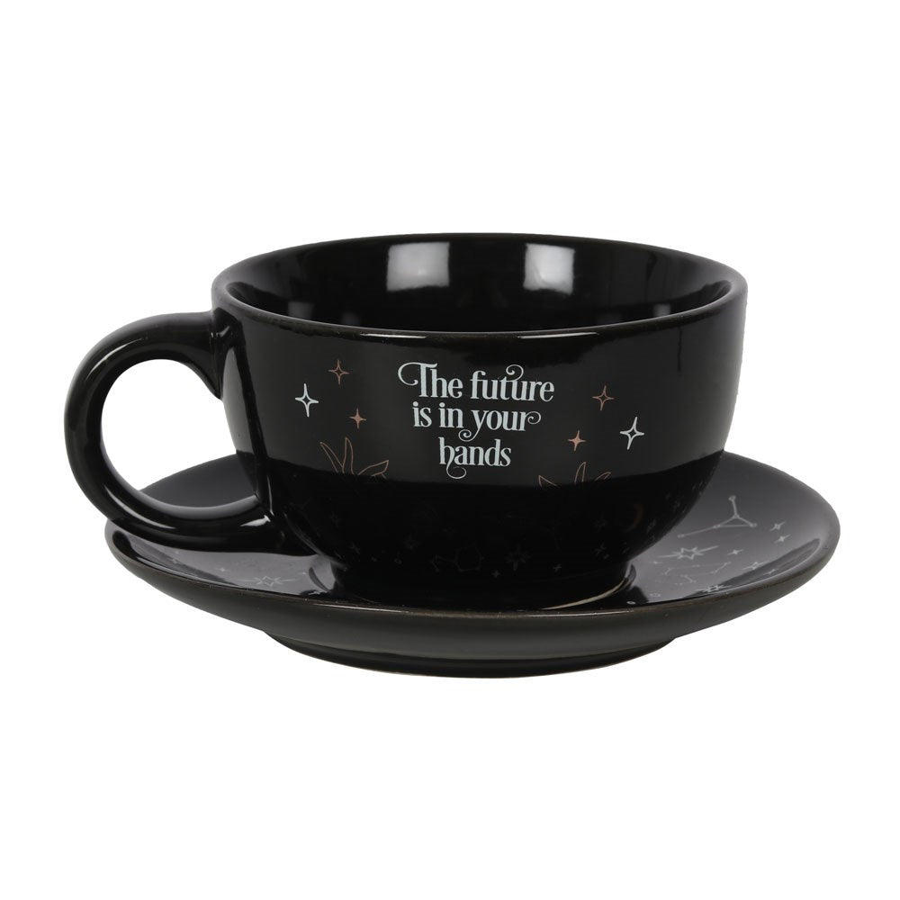 Fortune Teller Tea-for-One – schwarzes Keramik-Teeset mit Teekanne &amp; Tasse
