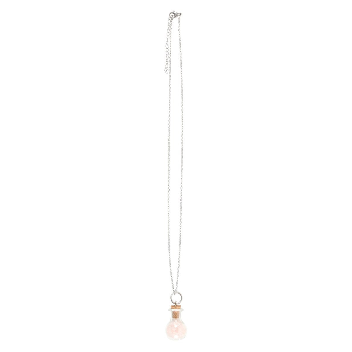 Love Potion Rosenquarz-Kette – Witchy Halskette mit Kristallfläschchen