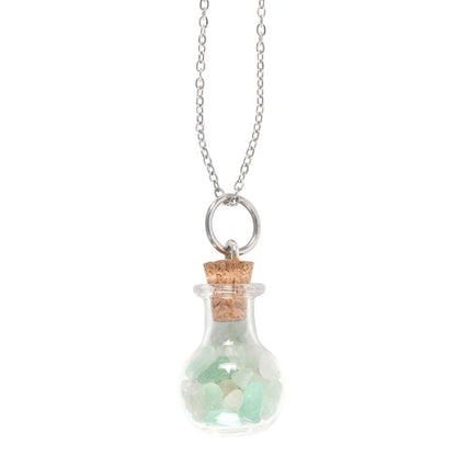 Luck Potion Aventurin-Kette – Witchy Halskette mit Kristallfläschchen
