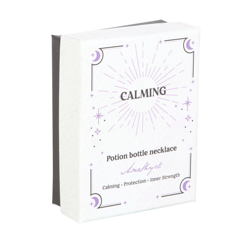 Calming Potion Amethyst-Kette – Witchy Halskette mit Kristallfläschchen