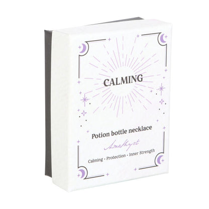 Calming Potion Amethyst-Kette – Witchy Halskette mit Kristallfläschchen
